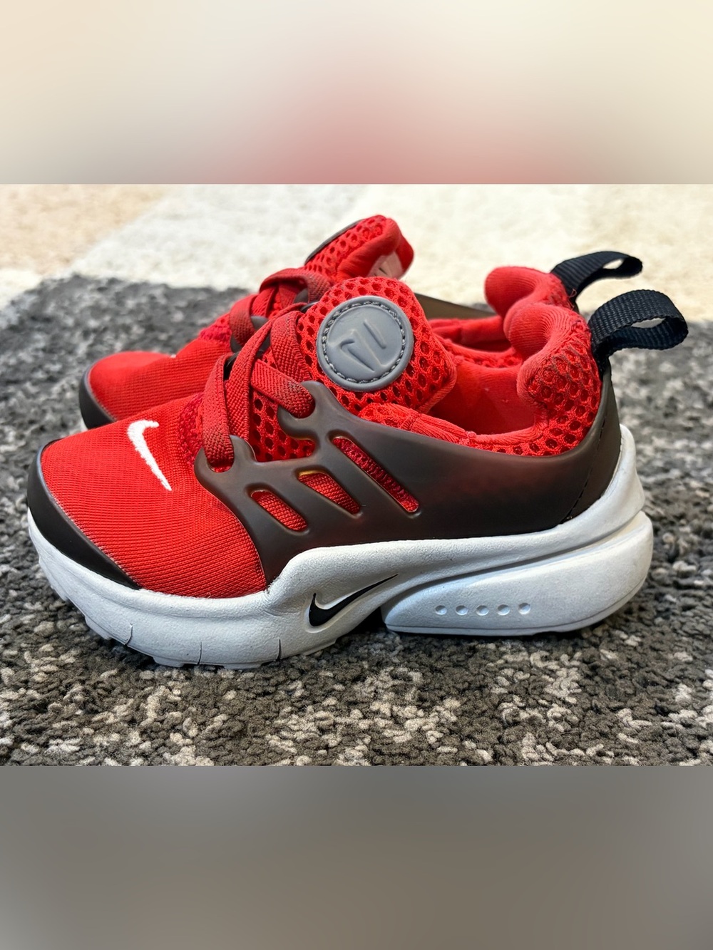 Nike Little Presto (TD) Toddler's Shoes Size 6C University Red Black 844767-600